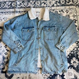 Stoosh vintage denim Sherpa jean jacket